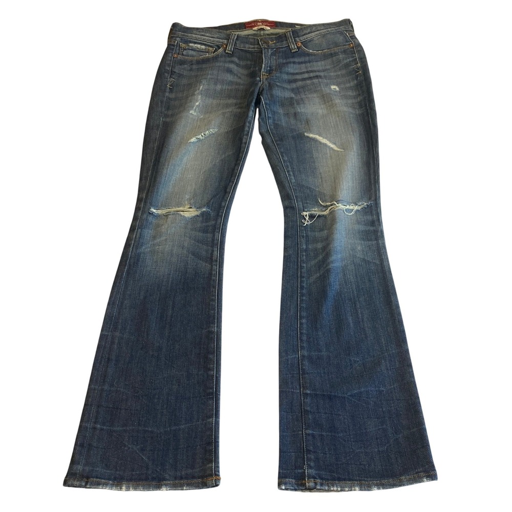 VTG Lucky Brand Jeans Women 8/29 33x32 Zoe Boot Distressed Low Rise Bootcut USA
